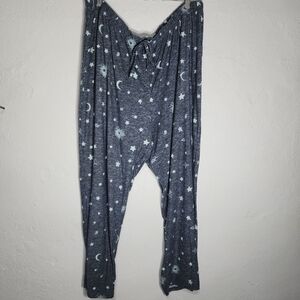 Sonoma Star Moon Print Sleep Pants 2X Lounge Pajama Bottoms